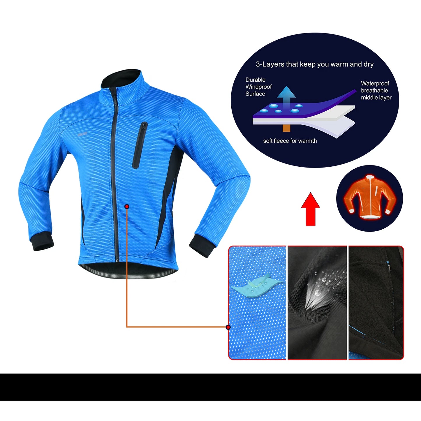 Men's Windproof Bike Jacket